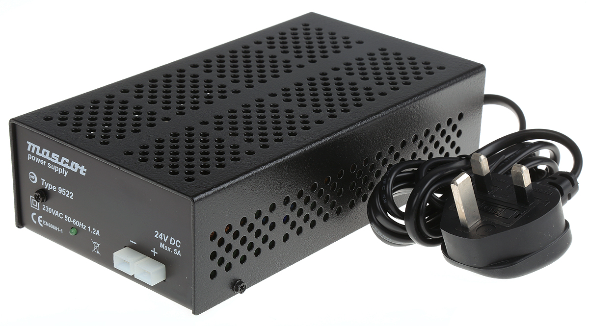 Mascot 135 W AC/DC Adapter 3-Pin (UK) 24V dc Output, 5 A