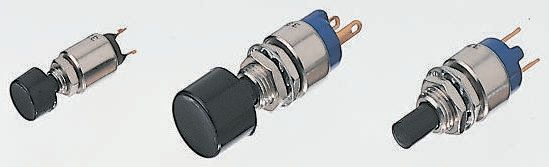 APEM 9000 Series Miniature Push Button Switch, Momentary, Panel, 4.2 mm Cutout, SPST, 30 V dc