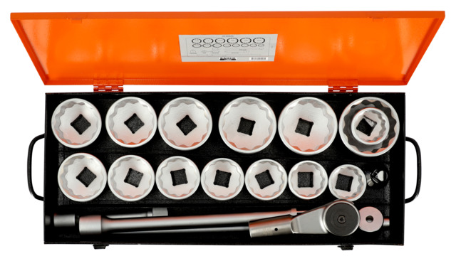 Bahco 19-Piece 1 in 12 Point Socket Set