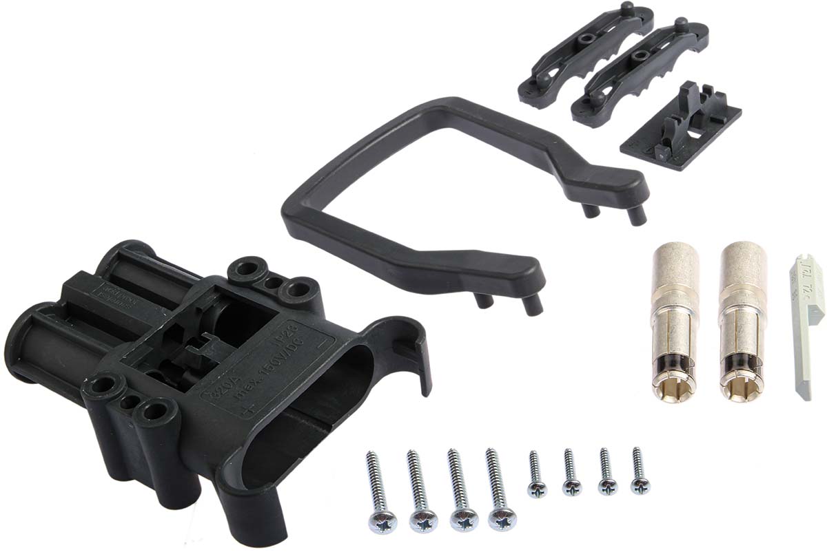Rema Black, Grey Heavy Duty Power Connector, Panel Mount, Rated At 320A, 96V