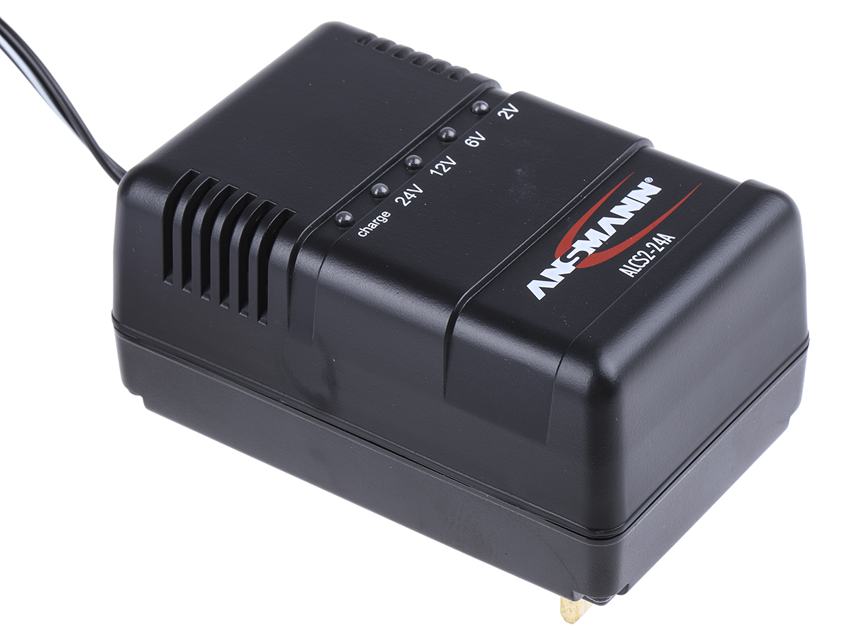 Ansmann ALCS 2-24A Battery Charger For, Lead Acid 900 mA with UK plug