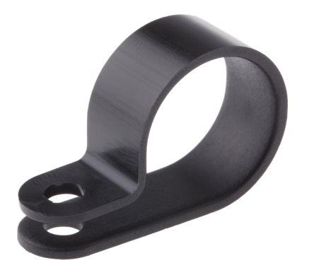 HellermannTyton, 17.5mm Black Nylon P Clip