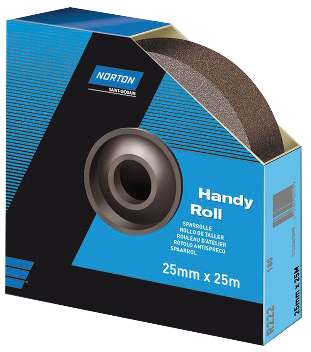 Norton P40 Grit Coarse Sandpaper Roll, 25m x 50mm