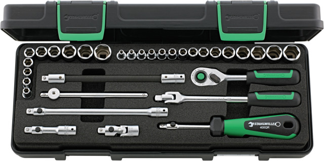 STAHLWILLE 33-Piece 1/4 in Hexagon Socket Set