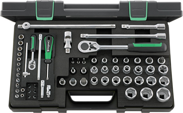 STAHLWILLE 63-Piece 1/2 in, 1/4 in External TORX, Hexagon Socket Set