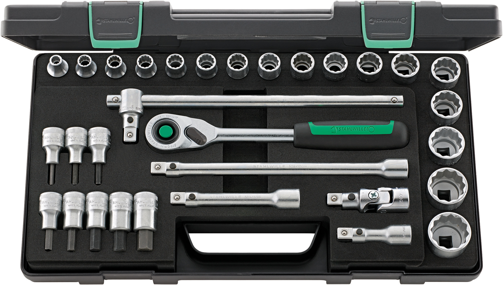 STAHLWILLE 31-Piece 1/2 in Bi-Hexagonal Socket Set