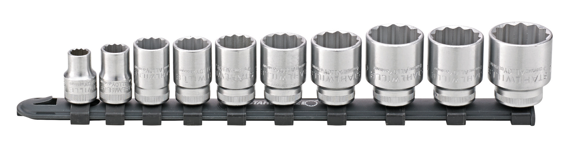 STAHLWILLE 10-Piece 3/8 in Bi-Hex Socket Set