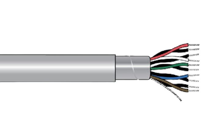 Alpha Wire Alpha Essentials Communication & Control Computer Cable 1 Core Power Cable, Black/Red Polyvinyl Chloride