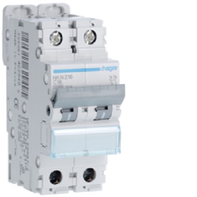 Hager Electronic Circuit Breaker 16A NKN, 2 channels