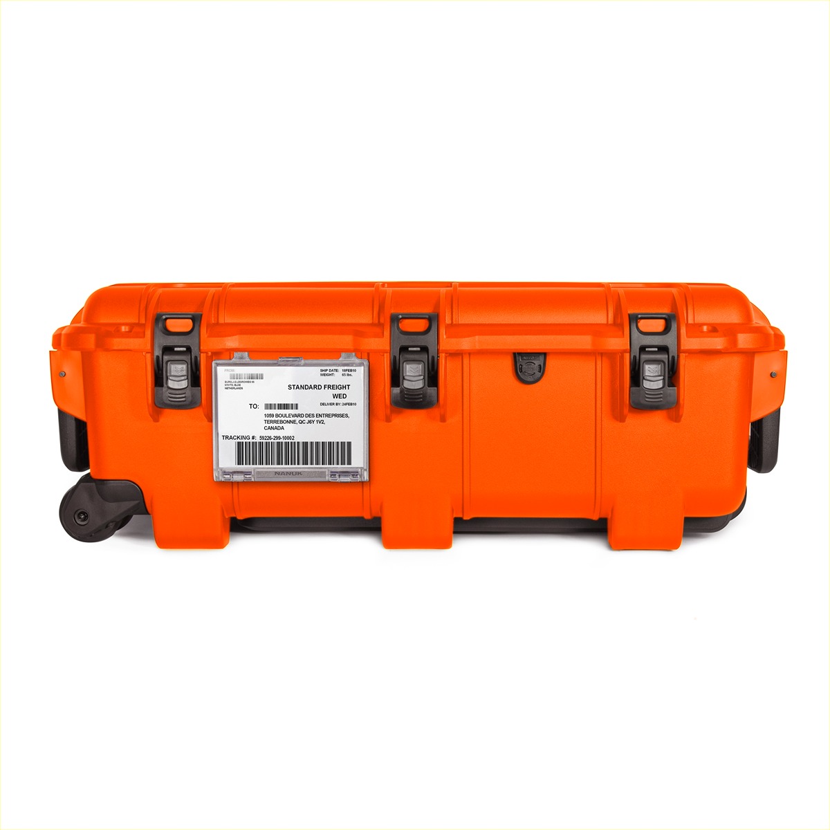 962s-010or-0a0 Nanuk Nanuk 962 Plastic Waterproof Watertight Transit Case Wheeled, 495 mm 790 mm 282 mm