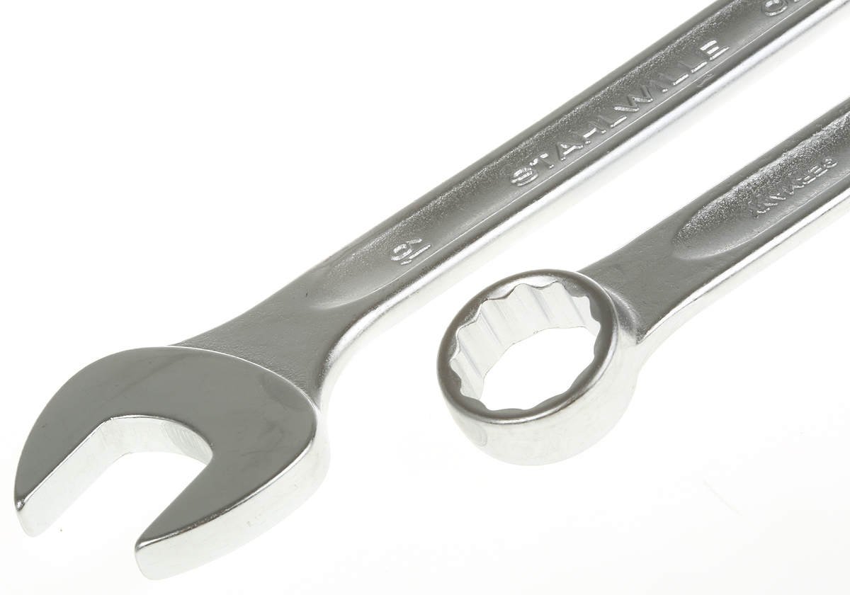 96400808 STAHLWILLE 10-Piece Spanner Set, 8 To 19 mm, Alloy Steel