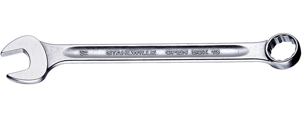 96400808 STAHLWILLE 10-Piece Spanner Set, 8 To 19 mm, Alloy Steel