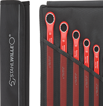 STAHLWILLE 6-Piece Spanner Set, 22, 19, 13, 10, 17, 14, Chrome Alloy Steel VDE/1000V Approved