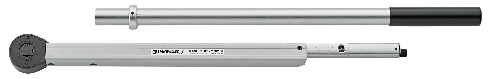 STAHLWILLE 721Nf Click Torque Wrench, 200 To 1000 Nm, 3/4 in Drive, Square Drive, 1504mm Overall