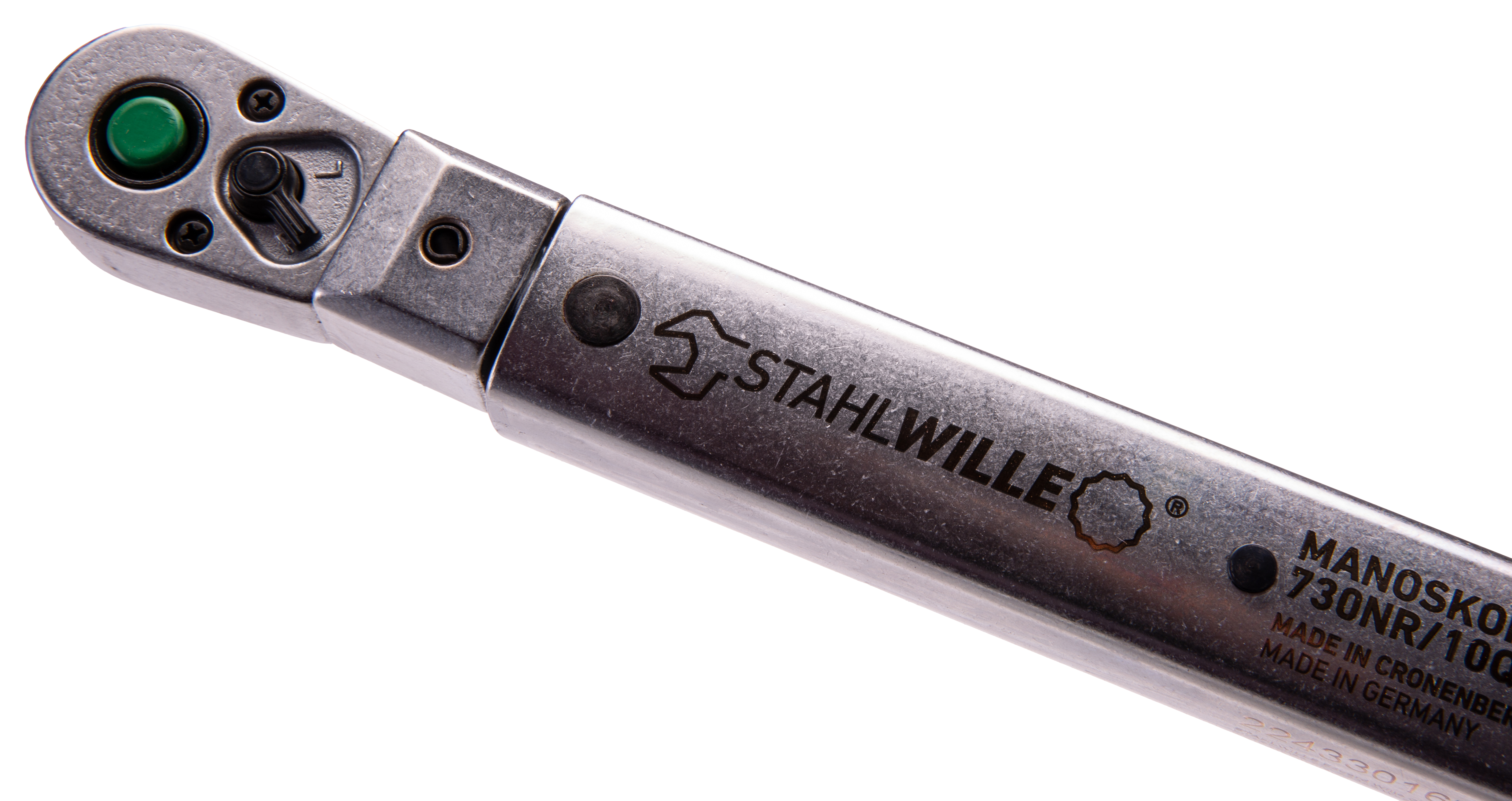 96502110 STAHLWILLE 730NR/10QR FK Click Torque Wrench, 20 To 100 Nm, 1/2 in Drive, Round Drive, 428.5mm Overall