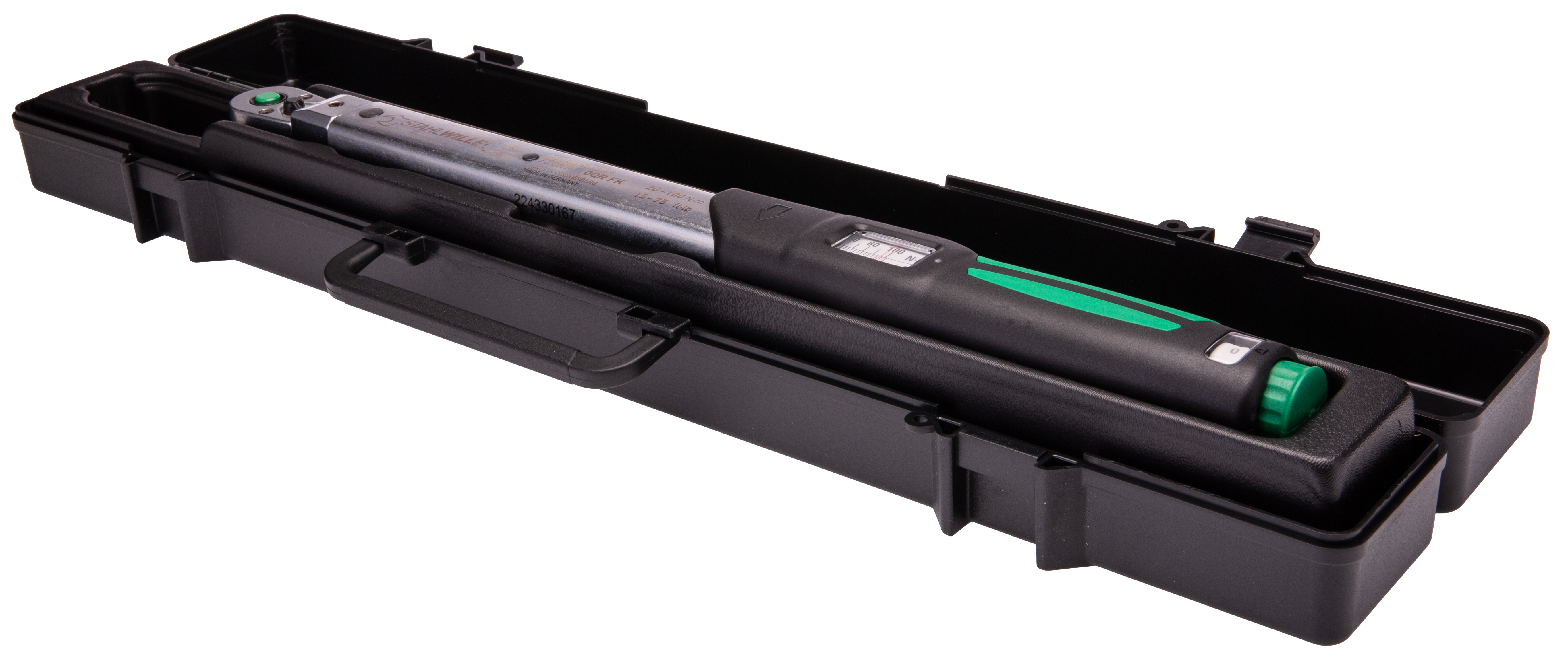 96502110 STAHLWILLE 730NR/10QR FK Click Torque Wrench, 20 To 100 Nm, 1/2 in Drive, Round Drive, 428.5mm Overall