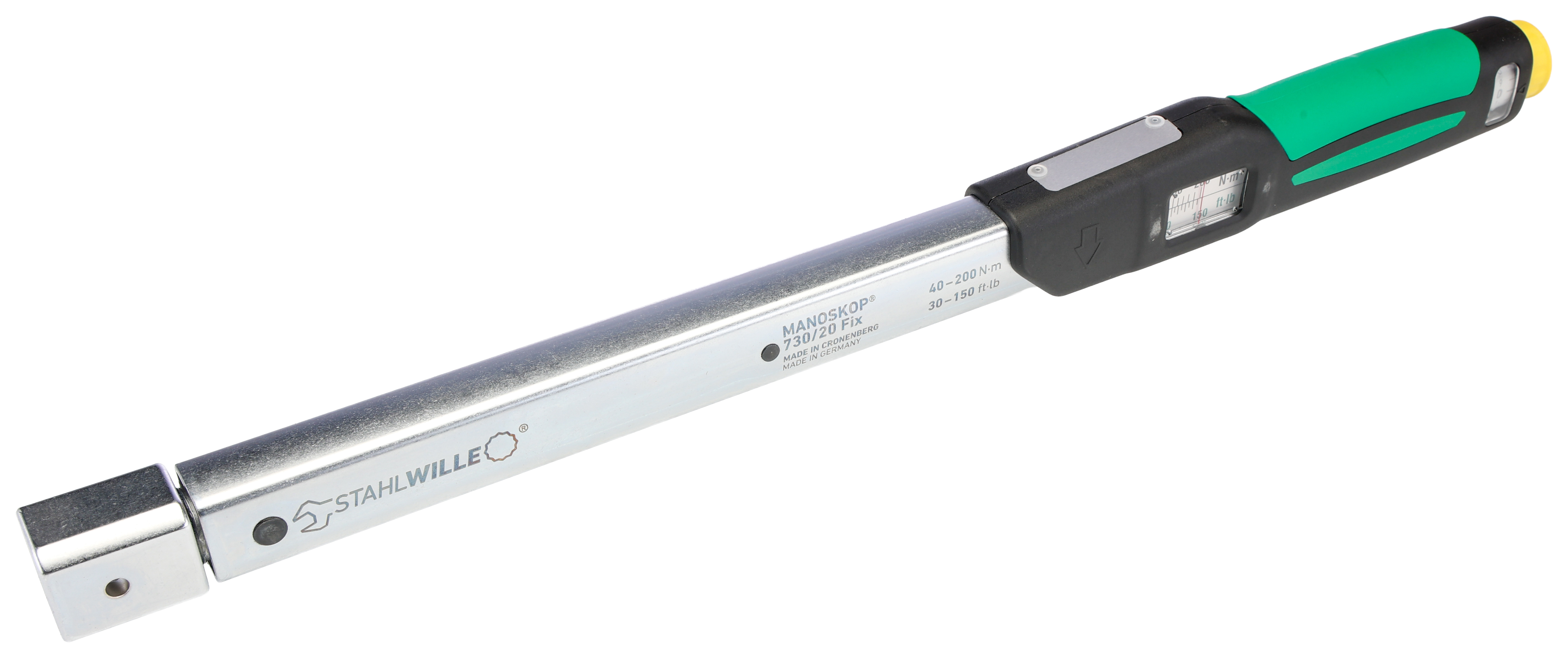 STAHLWILLE 730N/20 FIX Click Torque Wrench, 40 To 200 Nm, 14x18 mm mm Drive, Rectangular Drive, 467mm Overall