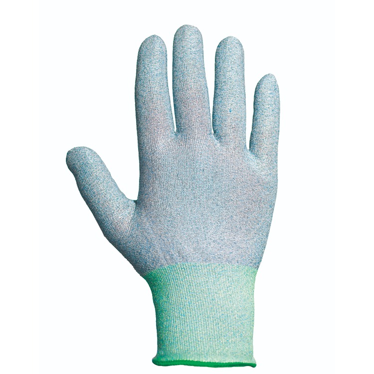 Traffi TG710 Blue Yarn Work Gloves, Size L, Uncoated Coating