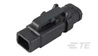 TE Connectivity, DTM06- Automotive Connector Socket Black Cable Mount 2 Way, Wire Termination DTM06-2S-EE03