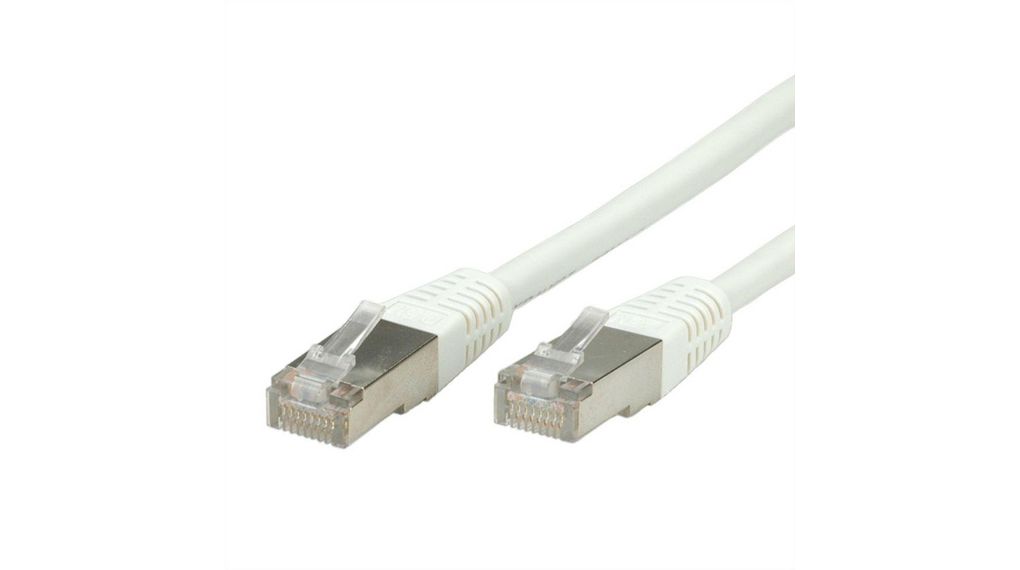 RNDRND 765, 3m Cat6, White RJ45 to Male RJ45 Male, SF/UTP, Terminated PVC Sheath