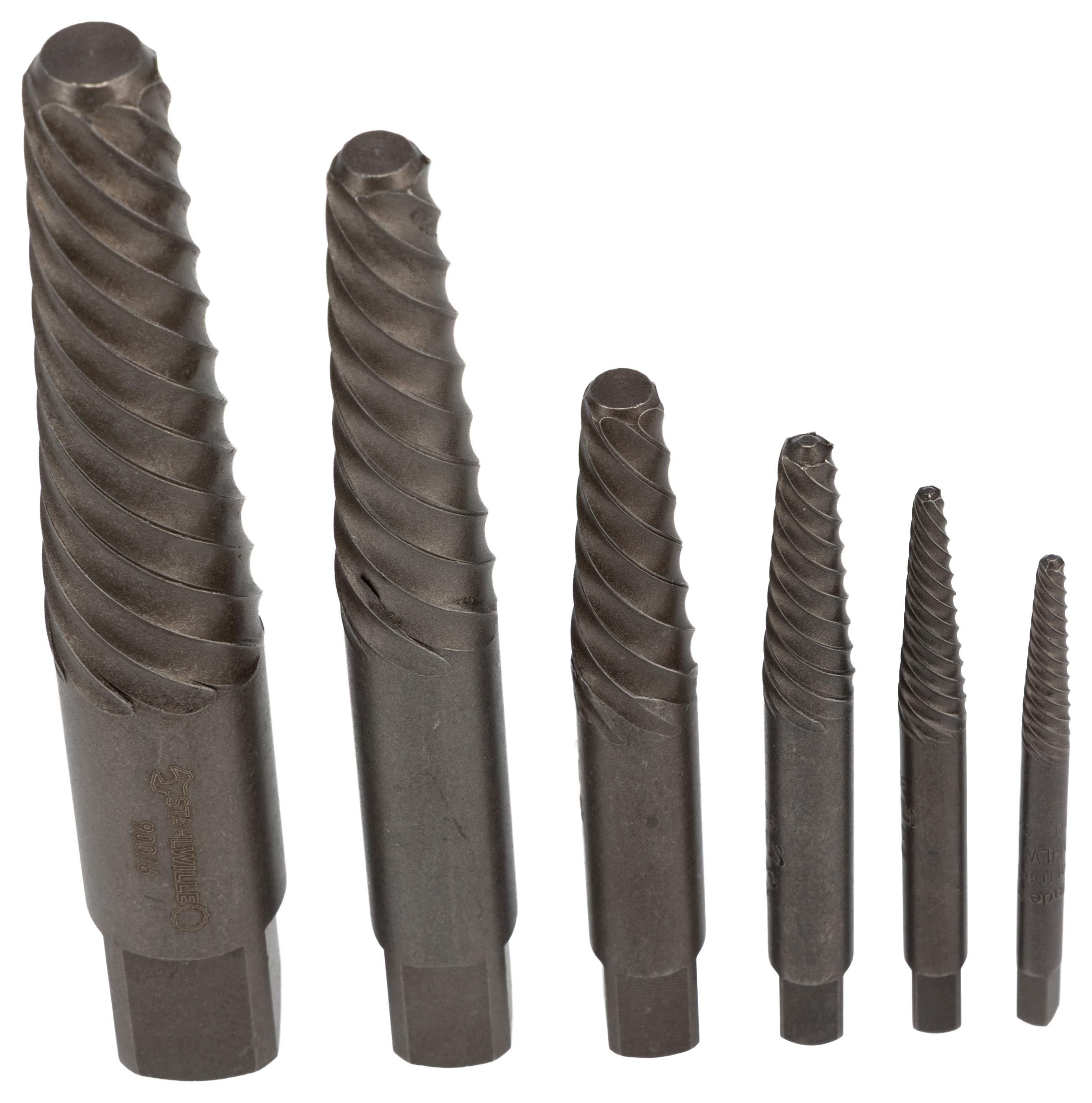 96710101 STAHLWILLE 6 piece Textile Chrome Vanadium Steel Screw Extractor Set