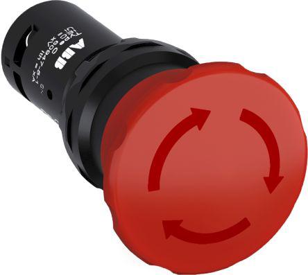 ABB Compact, Red, Twist to Reset 40mm Mushroom Head Emergency Button