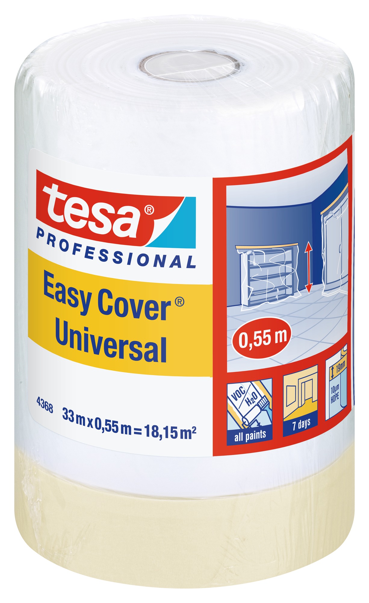 Tesa 04368-00012-03 Masking Tape 550mm x 33m