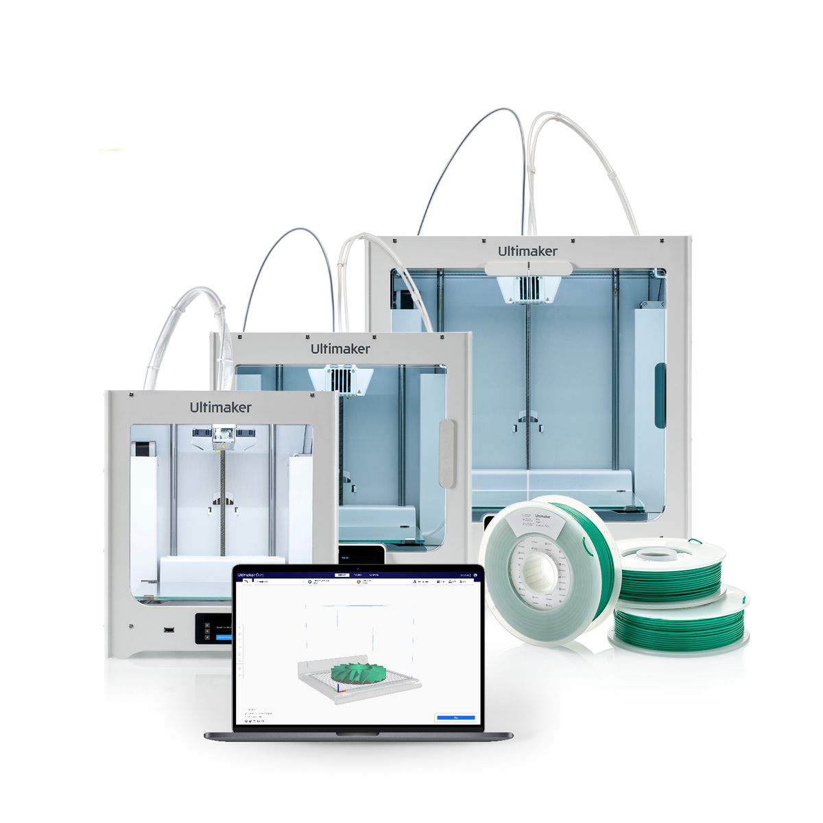10y22um Ultimaker 2+ Connect 3D Printer Bundle