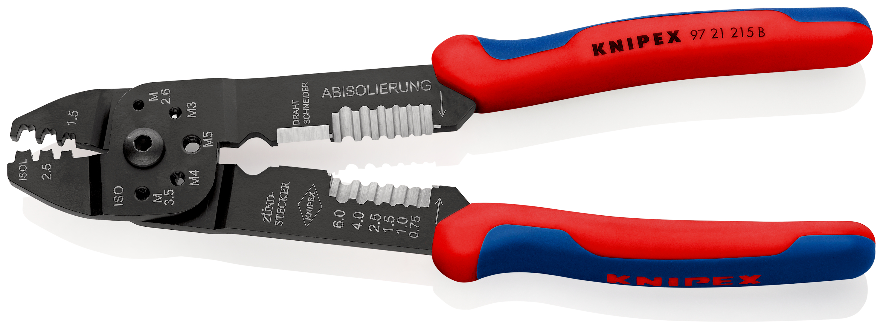 97-21-215-b Knipex 97 4 mm Crimp Tool for Uninsulated Open Barrel Terminals