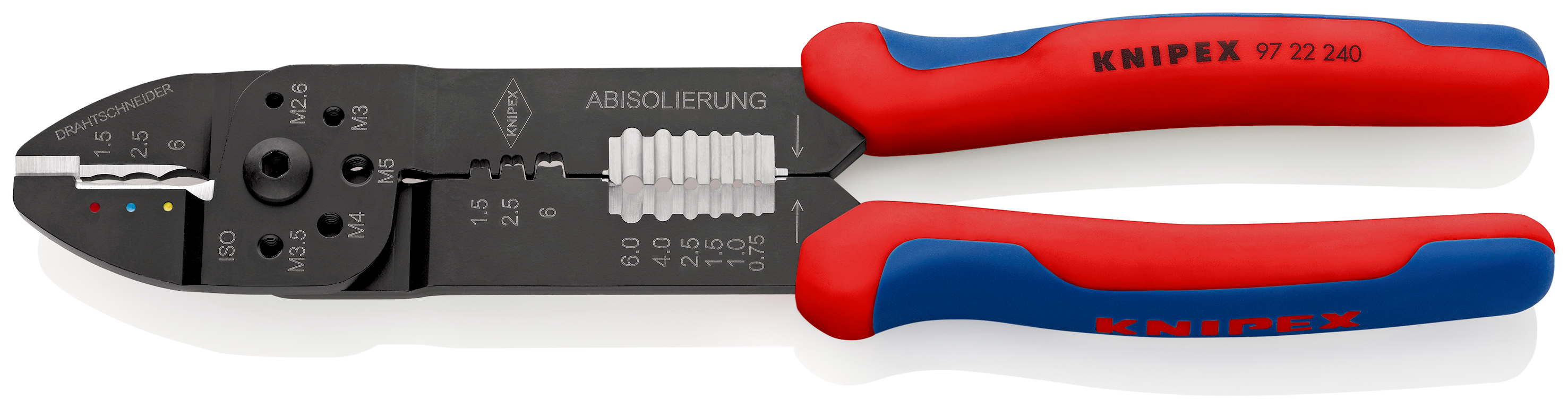 Knipex 97 M 2.6 / M 3 / M 3.5 / M 4 and M 5 Crimp Tool for Insulated Terminals
