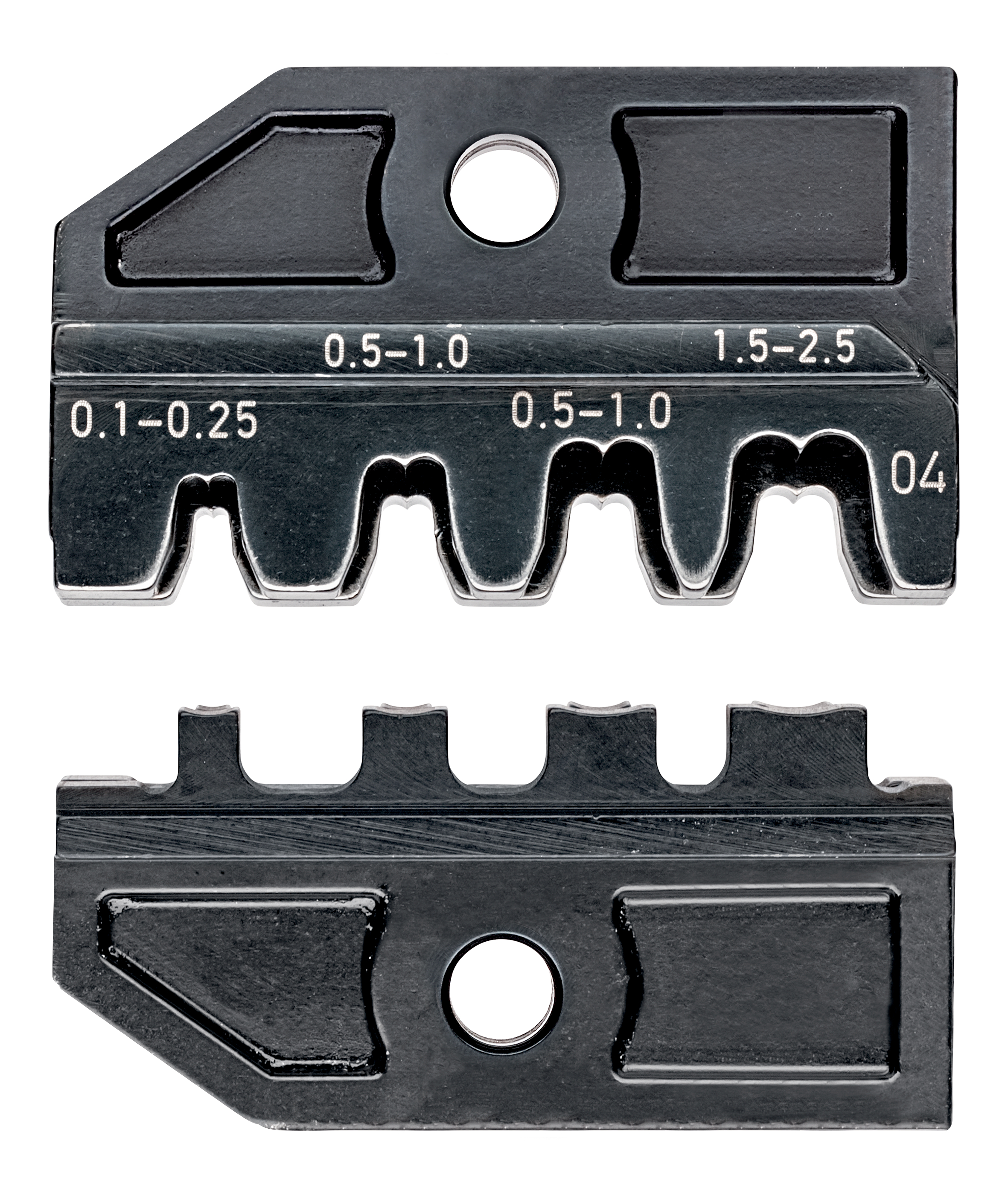 Knipex, 97 Crimp Die Set, Coaxial Type Crimp Die Black