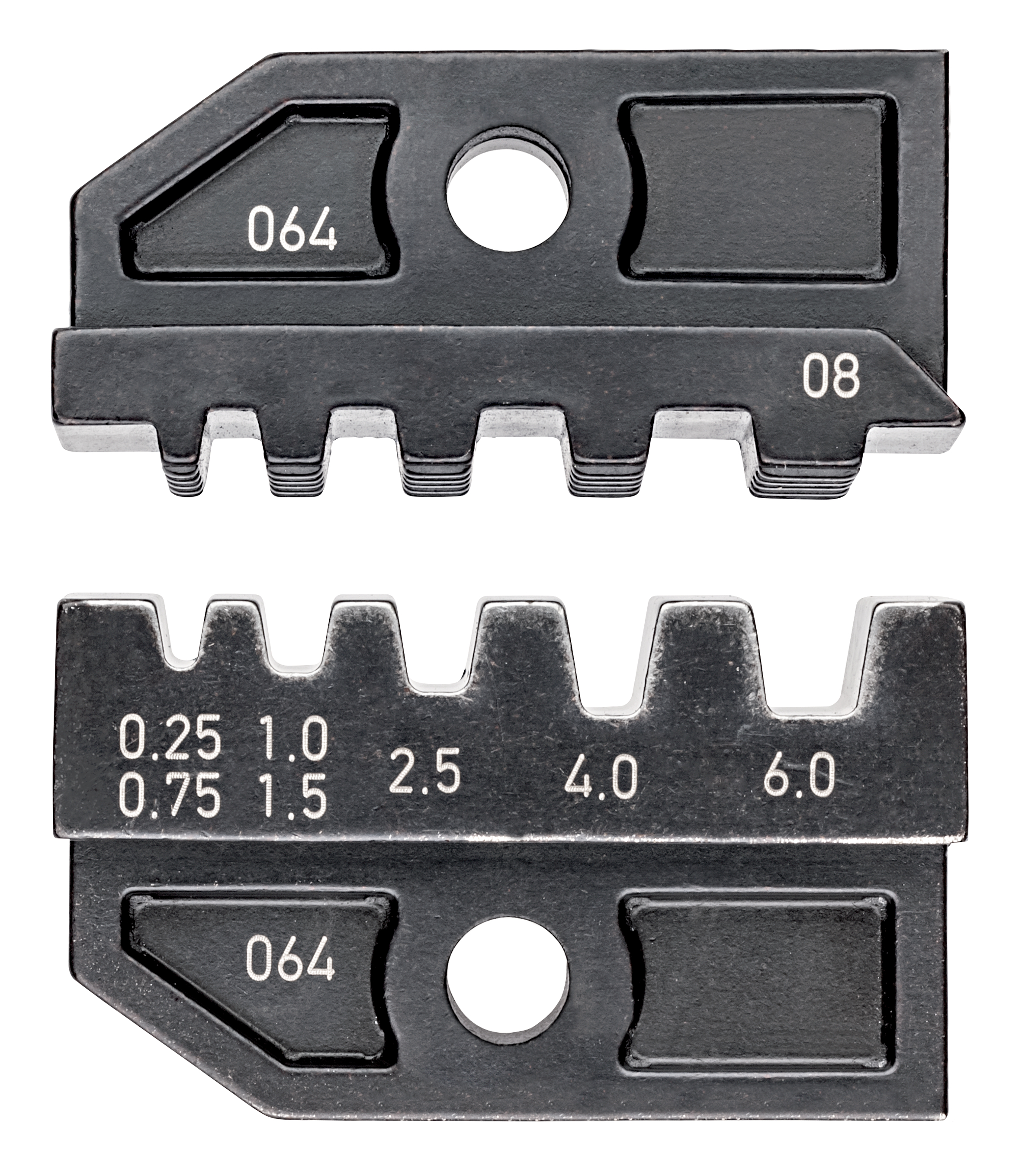 Knipex, 97 Crimp Die Set, Coaxial Type Crimp Die Black