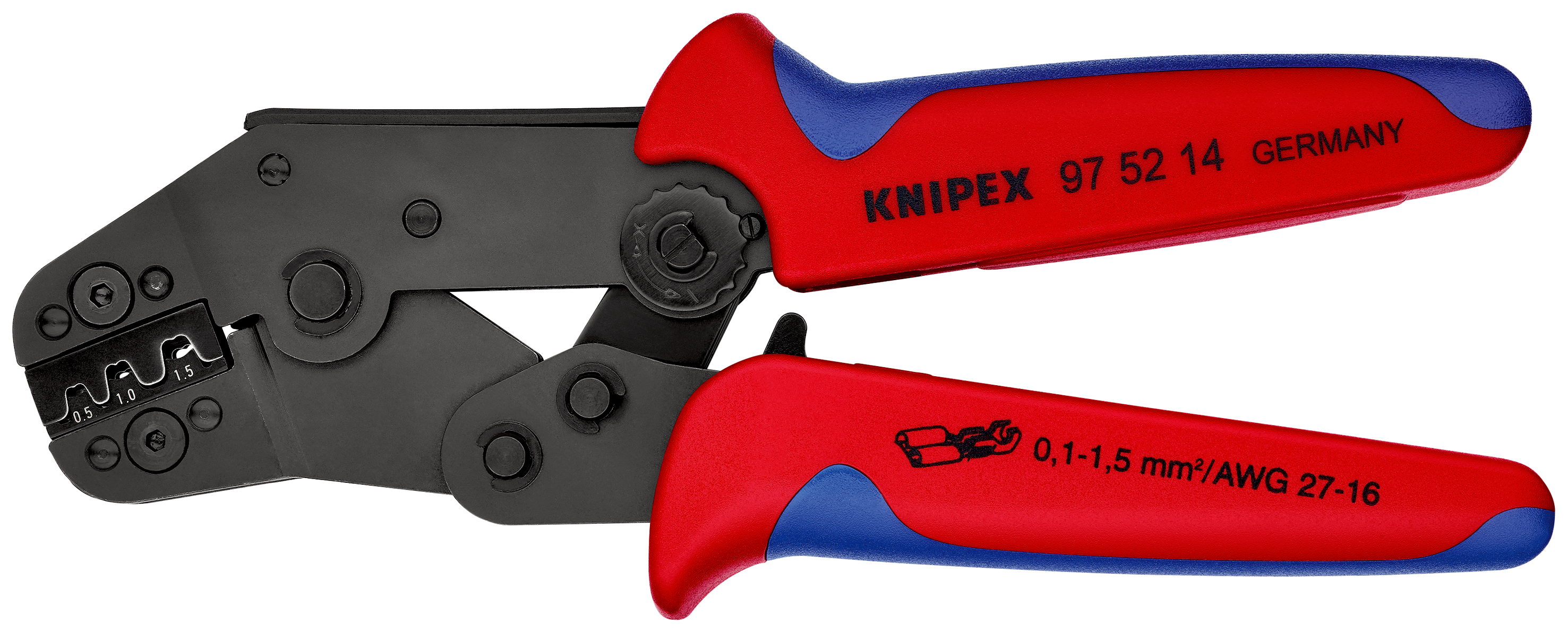 Knipex Crimp Tool for Uninsulated Open Barrel Terminals