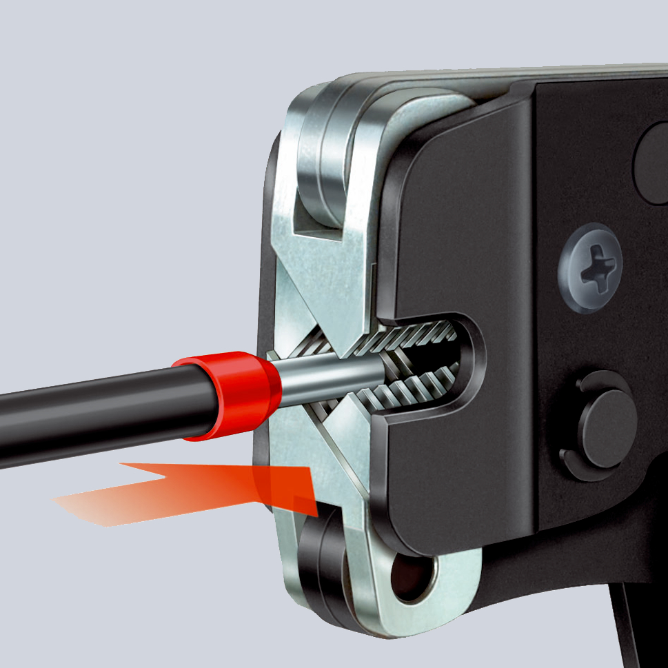 97-53-09 Knipex 97 53 09 0.08 - 10.0 and 16.0 mm² Crimp Tool Crimp Tool for Bootlace Ferrule