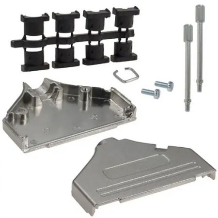 Norcomp 970 Series Zinc Straight D-Sub Backshell, 37 Way Strain Relief