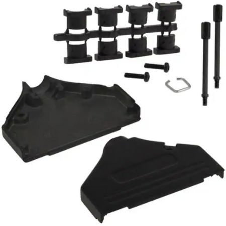 Norcomp 970 Series Zinc Straight D-Sub Backshell, 37 Way Strain Relief