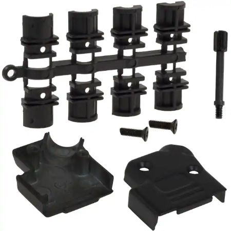 Norcomp 971 Series Zinc Straight D-Sub Backshell, 9 Way Strain Relief
