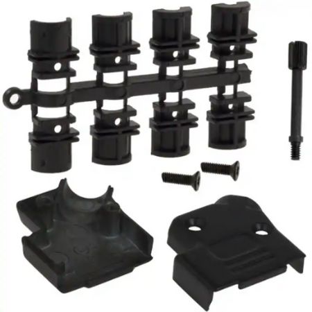 Norcomp 971 Series Zinc Straight D-Sub Backshell, 15 Way Strain Relief