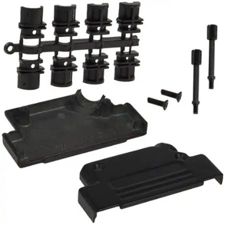 Norcomp 971 Series Zinc Straight D-Sub Backshell, 37 Way Strain Relief