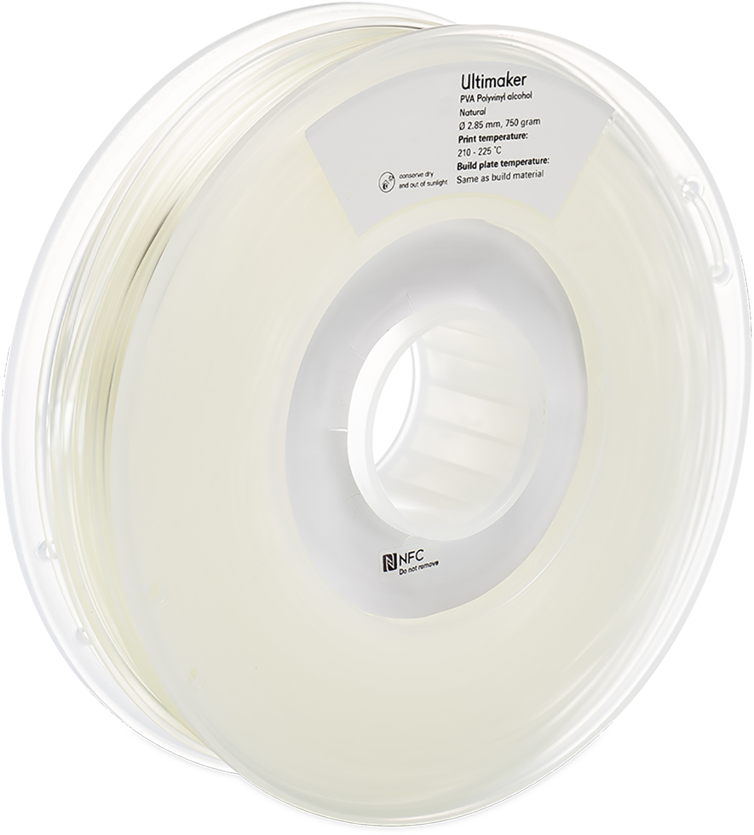 Ultimaker 2.85 mm Natural Polyvinyl Chloride 3D Printer Filament, 750 g