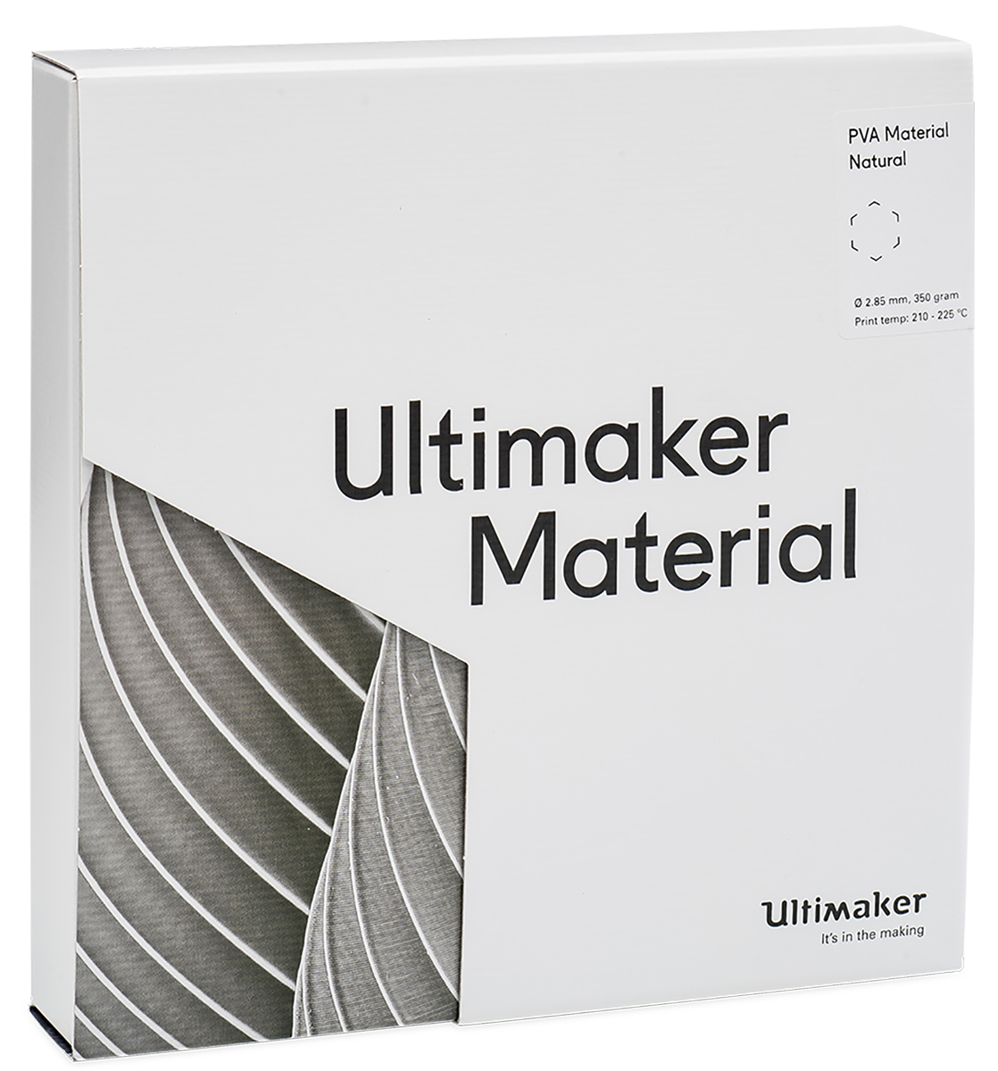 9732 Ultimaker 2.85 mm Natural Polyvinyl Chloride 3D Printer Filament, 350 g