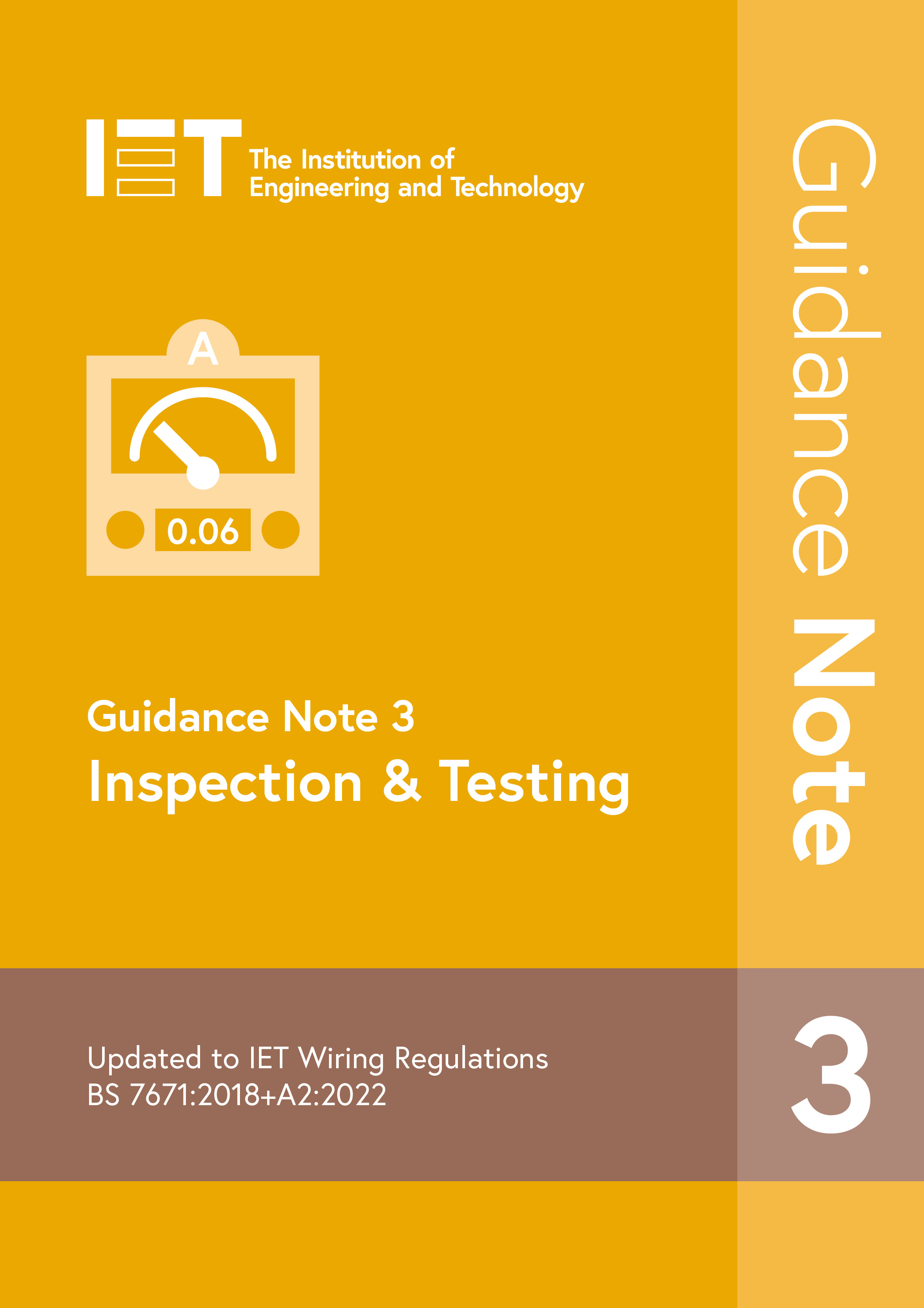 IET Testing, Guidance Note 3: Inspection, 9th edition 2022