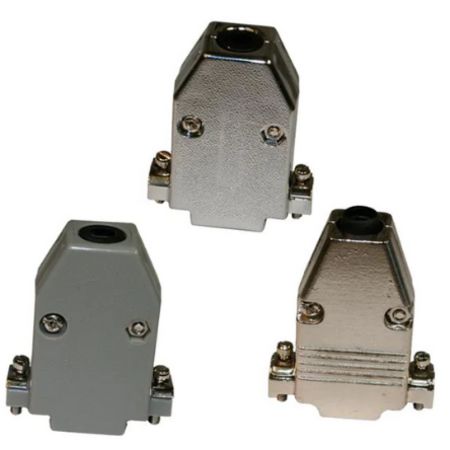 Norcomp 979 Series Zinc Alloy Straight D-Sub Backshell, 37 Way Strain Relief