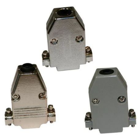Norcomp 979 Series Zinc Alloy Straight D-Sub Backshell, 50 Way Strain Relief