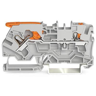 WAGO 2104-5201 TOPJOB S Series Grey, 4mm², 1-Level, Push In Termination, ATEX, CSA, IECEx