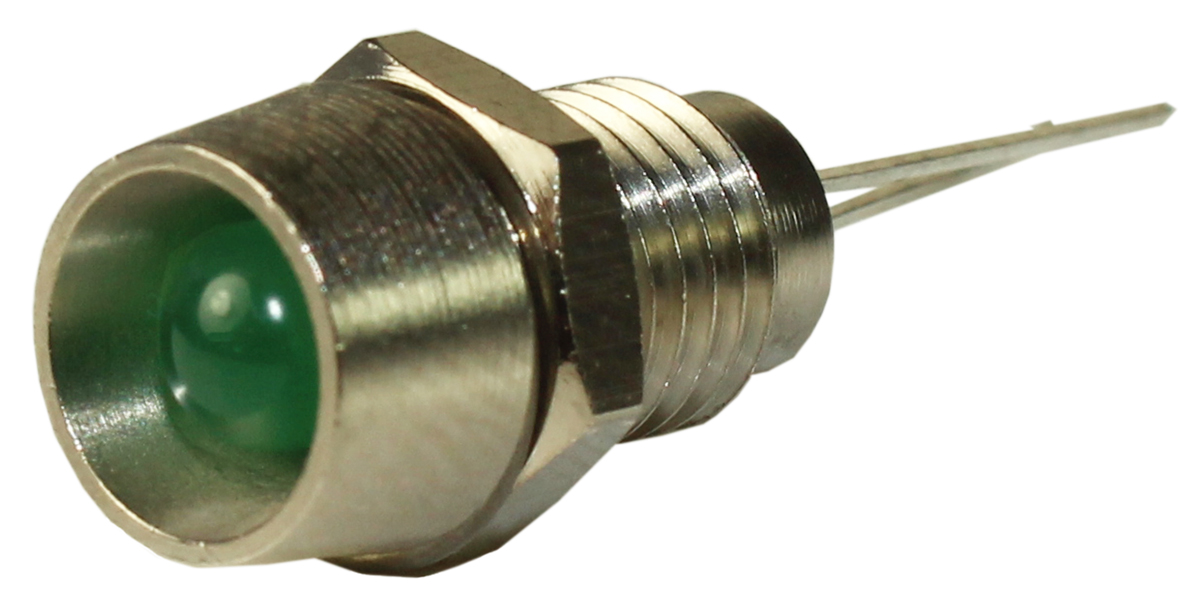 RS PRO Green Panel Mount Indicator, 3.1V, 8mm Mounting Hole Size