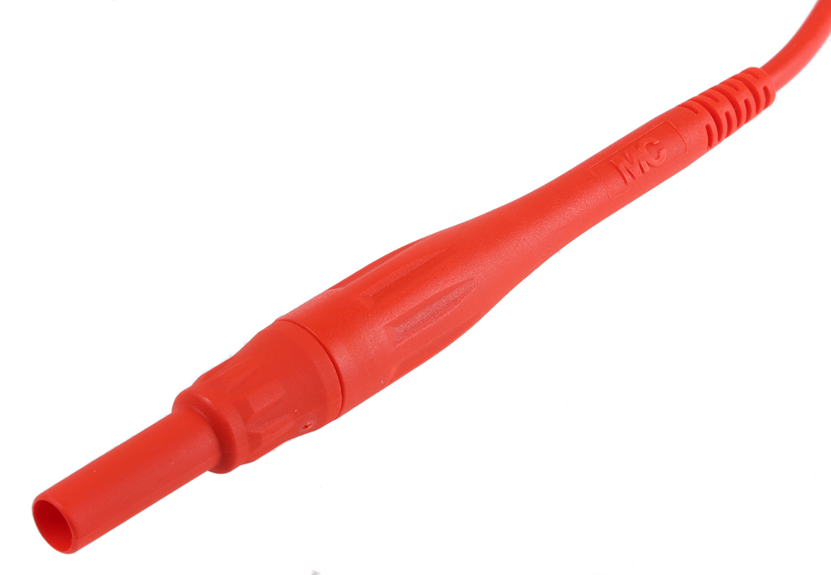 Staubli Test lead, 8A, 1kV, Red, 1.5m Lead Length