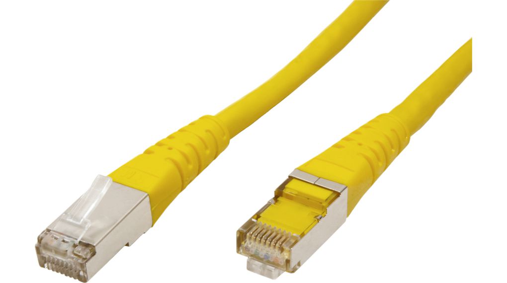 Roline21.15.13, 1m Cat6, Yellow RJ45 to Male RJ45 Male PVC Sheath
