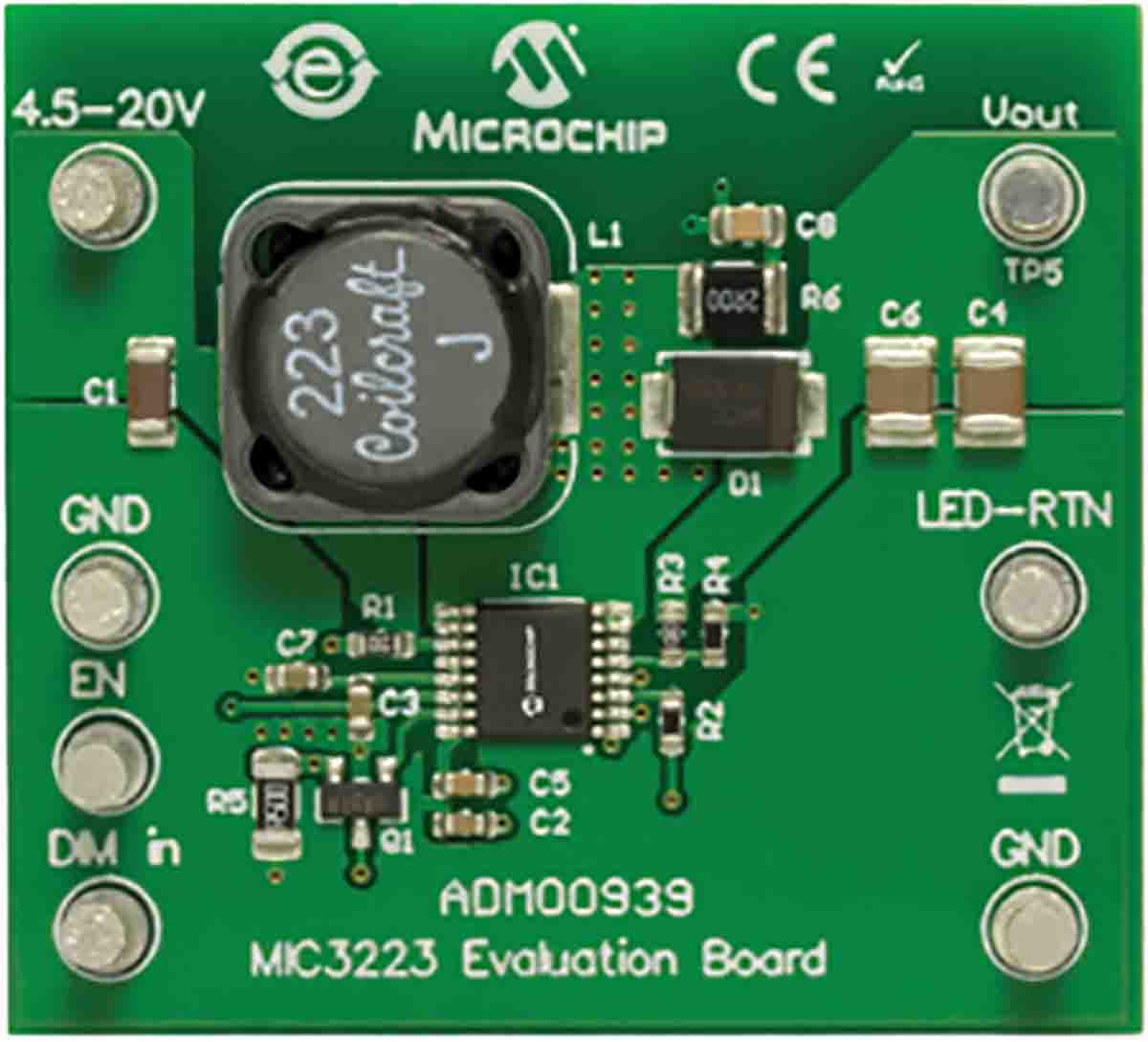 Microchip MIC3223 LED Driver for ADM00939 for MIC3223