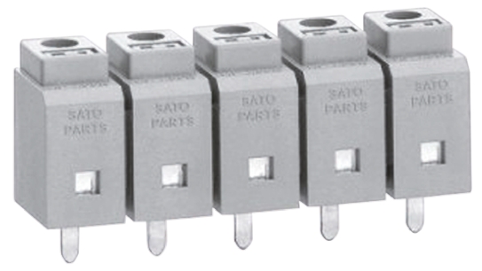Sato Parts PCB Terminal Block, 2-Contact, 7.62mm Pitch, Through Hole Mount, 1-Row, Solder Termination